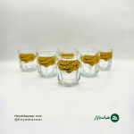 استکان ذکردار مدل عینکی طرح یا فاطمه الزهرا بسته 6 عددی